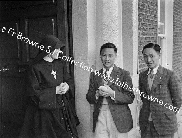 SISTER MARTINA I.S.C. WITH BOY PIONEER AT MT,ST,ANNE'S MILLTOWN